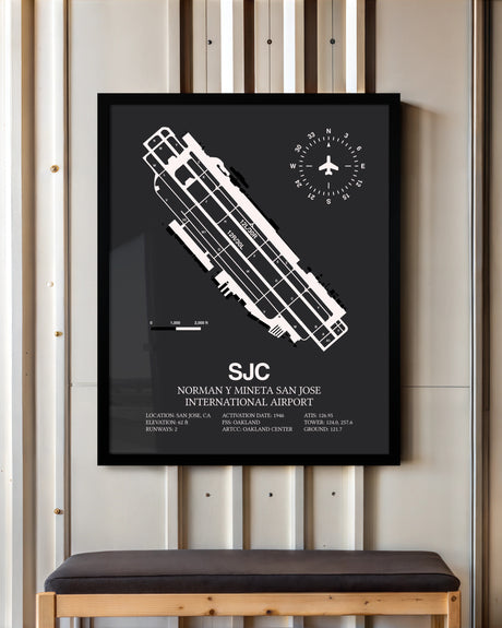 Frame color options for San Jose Mineta International Airport Wall Art