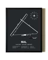 Unframed Malone-Dufort Airport map print poster
