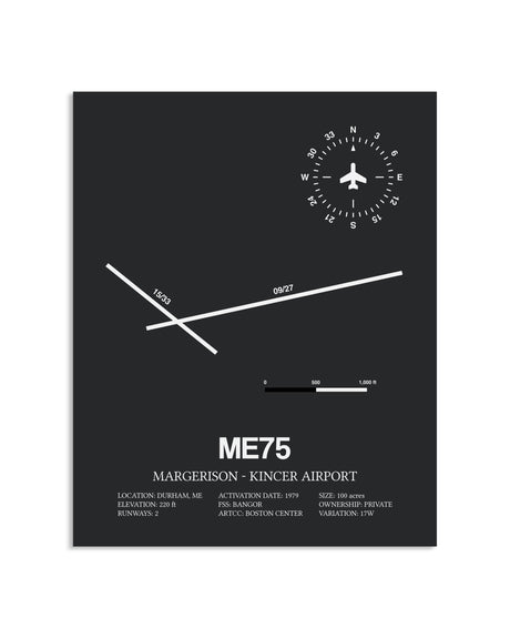 Gray Framed Margerison-Kincer Airport layout wall art poster