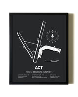 Unframed Waco Regional Airport map print poster