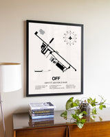 Offutt Air Force Base aviation wall décor in black wood frame