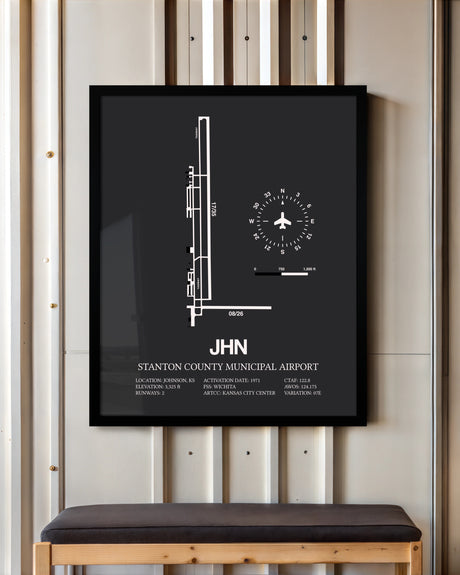 Frame color options for Stanton County Municipal Airport Wall Art
