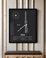 Frame color options for Perryton Ochiltree County Airport Wall Art
