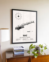 Sky Ranch at Carefree aviation wall décor in black wood frame