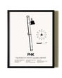 Framed Palm Beach County Glades Airport wall art poster in black frame