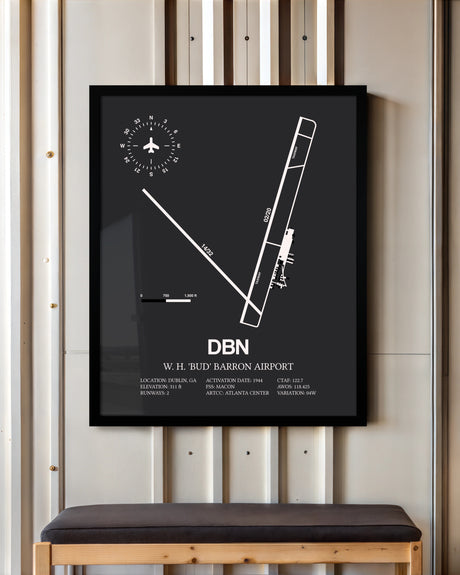 Frame color options for W H 'Bud' Barron Airport Wall Art