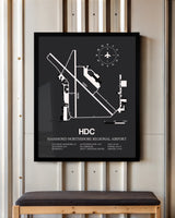 Frame color options for Hammond Northshore Regional Airport Wall Art