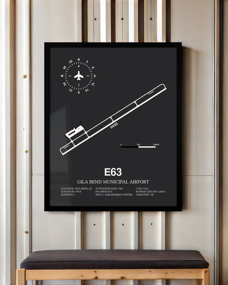 Frame color options for Gila Bend Municipal Airport Wall Art