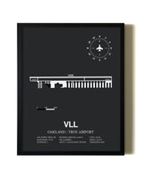 Unframed Oakland / Troy Airport map print poster