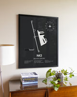 Gray Framed Braden Airpark wall art poster in black frame