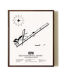 Erie International Airport / Tom Ridge Field aviation print in walnut frame