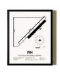 Framed Pocatello Regional Airport wall art poster in black frame
