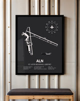 Frame color options for St. Louis Regional Airport Wall Art