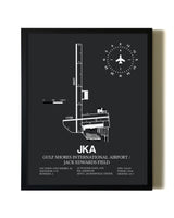 Unframed Gulf Shores International Airport / Jack Edwards Field map print poster