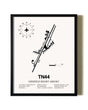 Framed Deerfield Resort Airport wall art poster in black frame