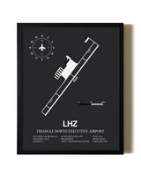 Unframed Triangle North Executive Airport map print poster