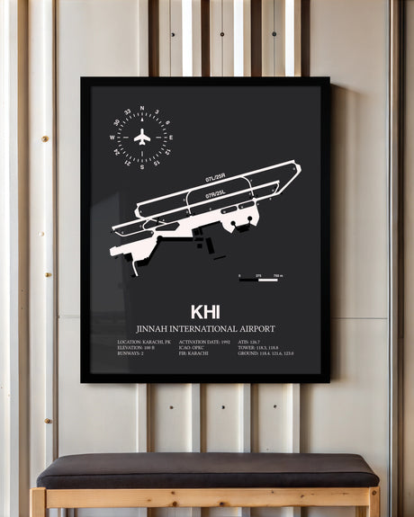 Frame color options for Jinnah International Airport Wall Art