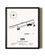 Framed Delaware Airpark wall art poster in black frame