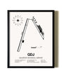 Framed Granbury Regional Airport wall art poster in black frame