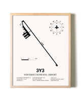 Winterset Municipal Airport framed wall art in white frame
