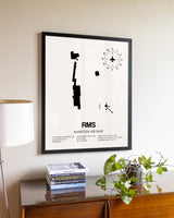 Ramstein Air Base aviation wall décor in black wood frame