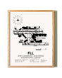 Fort Lauderdale / Hollywood International Airport framed print in natural wood frame
