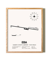 Elbert County Airport-Patz Field framed print in natural wood frame