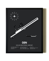 Unframed Keller Brothers Airport map print poster