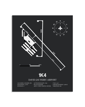 Gray Framed David Jay Perry Airport layout wall art poster