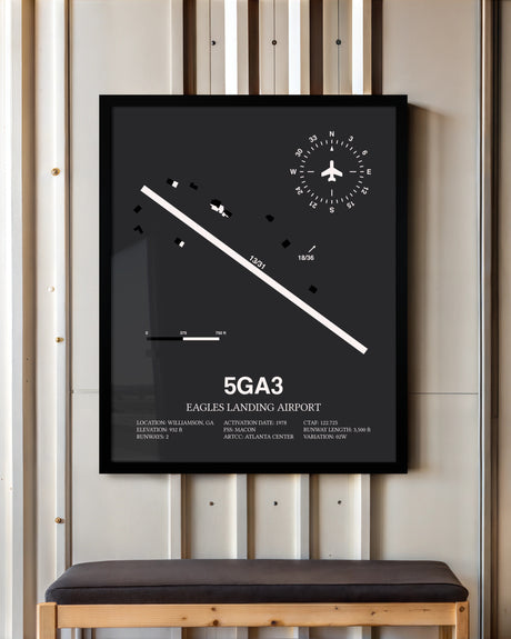 Frame color options for Eagles Landing Airport Wall Art