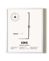 Heinen Airport airport map poster in oak frame