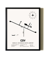 Framed Merle K. (Mudhole) Smith Airport wall art poster in black frame