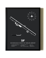Unframed Rockingham County NC Shiloh Airport map print poster