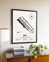 Laughlin AFB Airport aviation wall décor in black wood frame