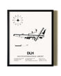 Framed Duluth International Airport wall art poster in black frame