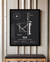 Frame color options for Salina Regional Airport Wall Art