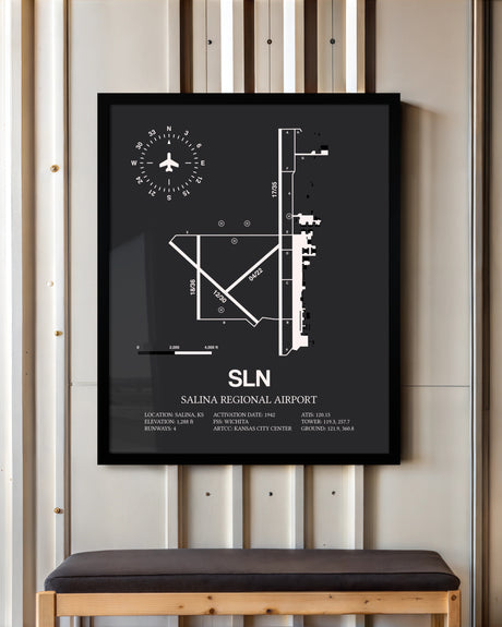 Frame color options for Salina Regional Airport Wall Art