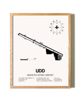 Bermuda Dunes Airport framed print in natural wood frame