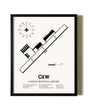 Framed Conway Regional Airport wall art poster in black frame