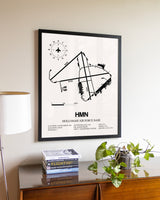 Holloman Air Force Base aviation wall décor in black wood frame