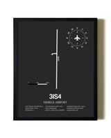 Unframed Merkle Airport map print poster
