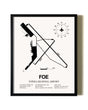 Framed Topeka Regional Airport wall art poster in black frame