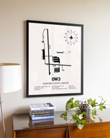 Harford County Airport aviation wall décor in black wood frame