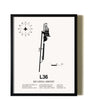 Framed Rio Linda Airport wall art poster in black frame