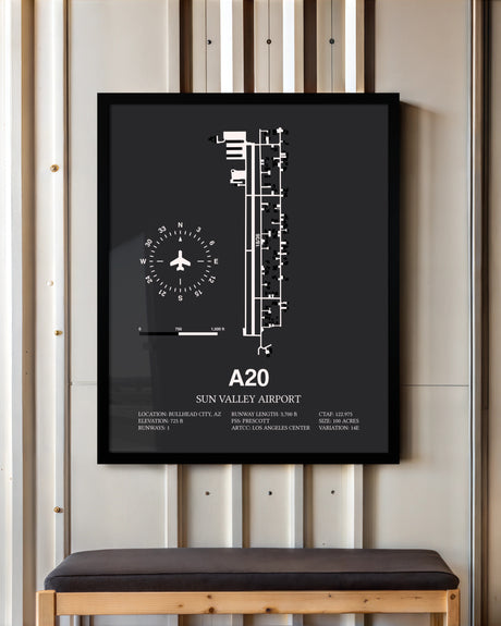Frame color options for Sun Valley Airport Wall Art