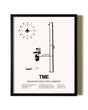 Framed Houston Executive Airport wall art poster in black frame