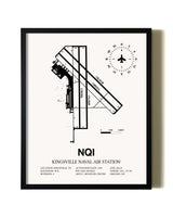 Framed Kingsville Naval Air Station wall art poster in black frame