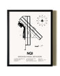 Framed Kingsville Naval Air Station wall art poster in black frame