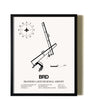 Framed Brainerd Lakes Regional Airport wall art poster in black frame