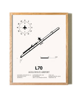 Agua Dulce Airport framed print in natural wood frame